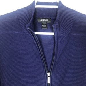 Alfani Men's Full Zip Ribbed Sweater Cardigan Size M